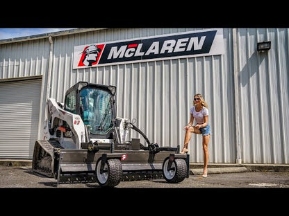 McLaren Industries Hydraulic Power Rake | Model 60X833X74 & 60X833X90 | Width 72" & 90" | 16 To 26 GPM | For Skid Steer