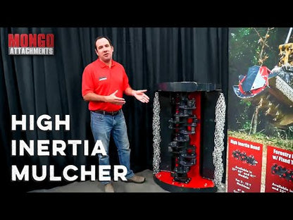 Mongo Attachments High Inertia+ Mulcher | Model MHIP70 | Size 27" | 12 GPM | 3.5 Ton | For Mini Excavators