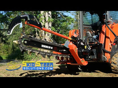 Eterra Attachments Trencher | 4-Foot Model | 6" or 8" Chain Width | 15-20 GPM Flow | For Skid Steer