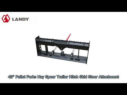 Landy Attachment Bale Spear | Width 49" | 8-16 GPM | 20-35 HP | For Skid Steers, Tractors, ATVs & UTVs