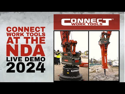 Connect Work Tools Hydraulic Magnet W/ Teeth | Model CMG42ID | Width 42" | 14 To 32 Ton | For Excavators