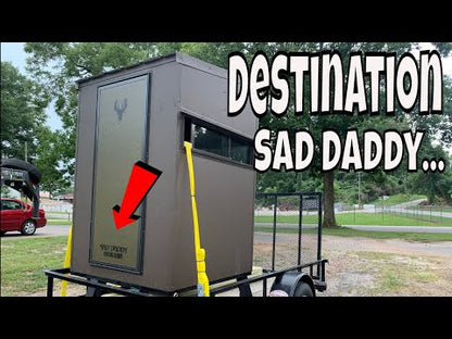 SAD DADDY  6X6 CAGE BOW BLIND | WITH ELEVATION KIT & STEEL SKID FRAME | HUNTING BLIND BOX