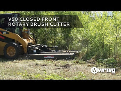 Virnig V50 Floating Deck Rotary Brush Cutter | Models RBV60-F, RBV66-F, RBV72-F & RBV78-F | Widths 60" To 78" | Hydraulic Flow 14 To 45 GPM | For Skid Steer
