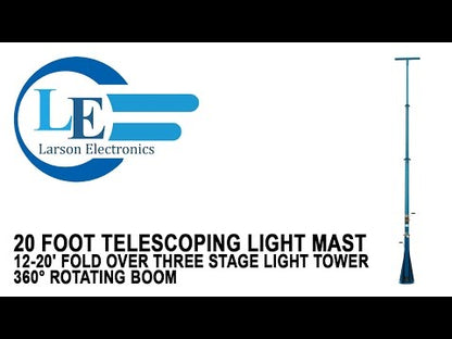 Larson Electronics 20' Telescoping Balloon LED Tower w/ 20kW Generator - (2) 12' Portable LED Quadpods, Spare Tire