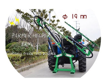 Farmer Helper Boom Sickle Hedge Cutter FH-BRM120-150-180 for Tractor | 4', 5' & 6' Sickle Boom Hedge Cutter