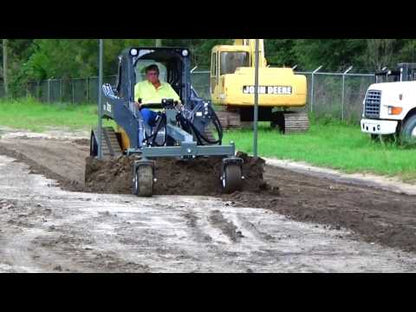 Worksaver| 6-Way Hydraulic Grader Blade With Leica Laser Control Option | Model 811940 | Width 8' | Hydraulic Flow 12–30 GPM | For Skid Steers