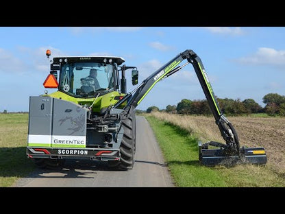 GreenTec 3PT Boom Mower Tractor | Model Scorpion 430 S | Transport Width 7' 3" Ft | Horsepower 80 HP | For Tractors