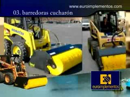 EI Attachments 72" & 84" Bucket Broom Chain Drive Motor for Skid Steer