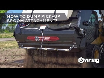 Virnig Pick-Up Broom | Models PUB60, PUB72 & PUB84 | Widths 60" To 84" | Hydraulic Flow 15 To 25 GPM | For Skid Steer
