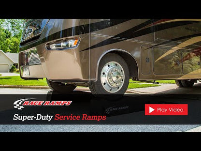 Race Ramps Super Duty Truck Service Ramps | Model RR-STR | 96.5" L x 11.75" W | 10.25" Lift | 60,000 lb Capacity | Fits Tires Up to 11" | For Heavy-Duty Truck & RV Ramps