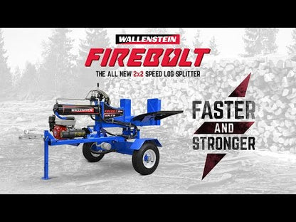 Wallenstein | Firebolt Log Splitter | Models WXR720 & WXR720L | Width 24" Split Opening | 27 Ton Split Force | For Heavy-Duty Wood Processing