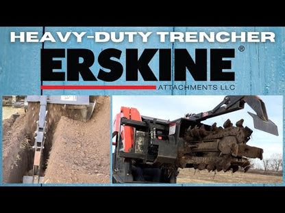 Erskine TX-250 Heavy Duty Trencher | 20-30 GPM Rated Flow | With Hydraulic Motor | For Skid Steer