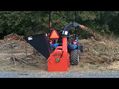 Farmer Helper FH-DW30 Drum Style Wood Chipper | 6” Chipping Diameter | 20-50HP for Tractor