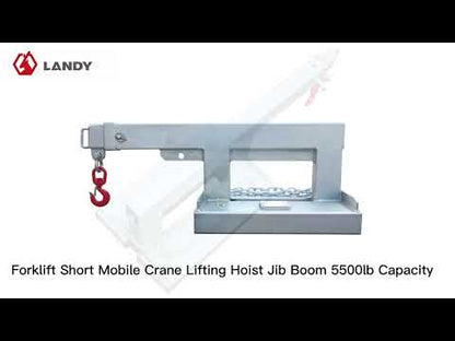 Landy Attachments Crane Jibs (Fixed & Tilt) | Capacity 5500–9900 lb | Short & Long Reach | 8-30 GPM | 2-5 Tons | For Forklifts, Skid Steers & Excavators