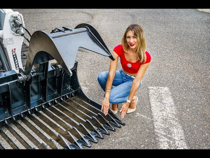 McLaren Industries Extreme Duty Rock Grapple Bucket | Model 60X126X66 To 60X126X84 | Width 66" To 84" | 15 To 25 GPM | For Skid Steer