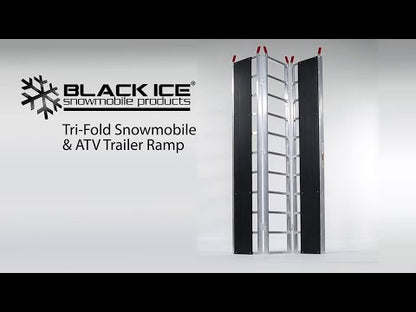 Black Widow Black Ice Folding Snowmobile Ramp | Size 7'10" L x 54" W | 1,500 lb Capacity | Horsepower 4 To 90+ HP | For Snowmobiles & ATVs