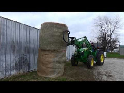 Worksaver | Rotating Bale Hugger | Model 832995/832379 | Capacity 2,200 lb Max | Rotation 110° | Hydraulic Flow 8-12 GPM | For Skid Steer