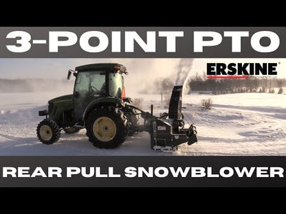 Erskine 3-Point PTO Rear Pull Snow-Blower | Model RP-620, RP-725, & RP-825 | Width 60", 78" & 90" inches | Horsepower Range 20-75 HP | For Tractors