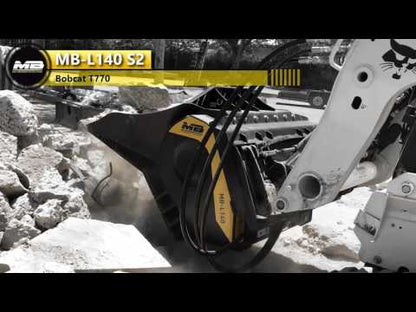 MB Crushers Bucket Crusher | Model MB-L140 S2 | Mouth Opening Width 29" | Oil Flow Range 26 GPM | For Skid Steers, Excavators, Loader & Backhoe Loaders