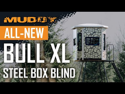 Muddy | Bull XL Steel Box Blind | MUD-BBBST5000 | 6ft Wide x 6.5ft Tall | Therma-Tek Insulated | Heavy-Duty Steel Construction | Thermal, Scent & Noise Control | For Hunting & Outdoor Concealment