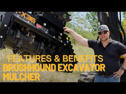 Werk-Brau Brush Hound FX Defender Mulcher | Model FX26, FX36 & FX46 | Width 26–46" | 15–70 GPM | 4–34 Tons | For Excavator