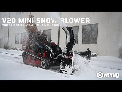 Virnig V20 Mini Skid Steer Snow Blower | Model CSB48 | Width 48" | Hydraulic Flow 10 To 18 GPM | For Mini Skid Steers