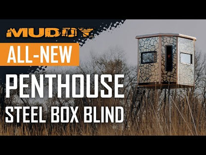 Muddy | Penthouse Steel Box Blind | MUD-BBBST7000 |6' x 7.5' | 530 lbs | Therma-Tek Insulation | For Rifle & Bow Hunters Seeking All-Season Concealment