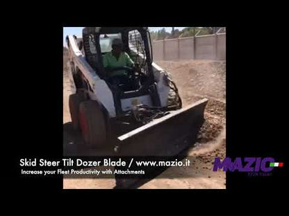 Mazio Dozer Blade | Width 1500 to 2700 mm | Weight 340 to 450 kg | Hydraulic Angling ± 30° | Working Width 1299 to 2330 mm | For Skid Steer Loaders