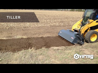 Virnig Tiller | Models TLR54 & TLR72 | Widths 54" & 72" | Hydraulic Flow 15 To 25 GPM | For Skid Steer