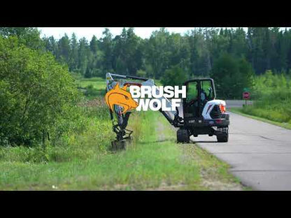 Brush Wolf Standard-Duty X- Brush Cutter Series | Cutting Width 36", 42" & 48" inches | Hydraulic Flow Range 8-40 GPM | For Excavators & Backhoe