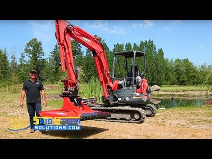 Eterra Attachments Rotary Clearing Mower | Cyclone 48" | Range 12-45 GPM | For 4 to 15 tons Excavators