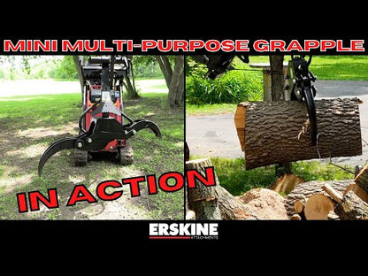 Erskine Multi-Purpose Grapple | 48" & 60" Model | Hydraulic Rotation | For Skid Steer