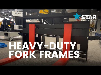 Star Industries Fork Frame | Model 110WT-ITA To 110EC-ITA | Width 30.5" To 46" | 3,700 To 5,500 lbs | 8 To 30+ GPM | For Skid Steer Quick-Tach