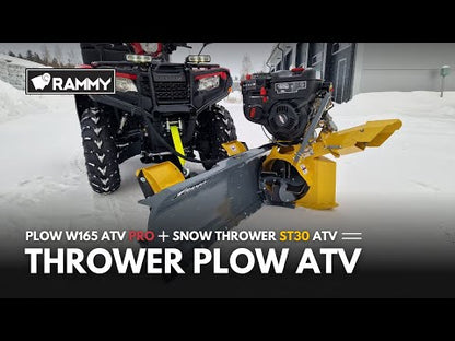 Rammy Thrower Plow ATV (Plow + Snow Thrower Combo) | Working Width 46" | Snow Throwing Distance 49' | Tank Volume 3.0L | Horsepower 9.5 HP | For ATVs