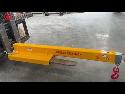Landy Attachments Crane Jibs (Fixed & Tilt) | Capacity 5500–9900 lb | Short & Long Reach | 8-30 GPM | 2-5 Tons | For Forklifts, Skid Steers & Excavators