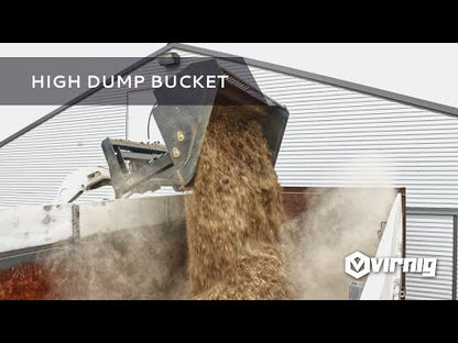 Virnig High Dump Bucket | Models DMP60, DMP72, DMP84 & DMP96 | Widths 60" To 96" | Hydraulic Flow 15 To 25 GPM | For Skid Steer