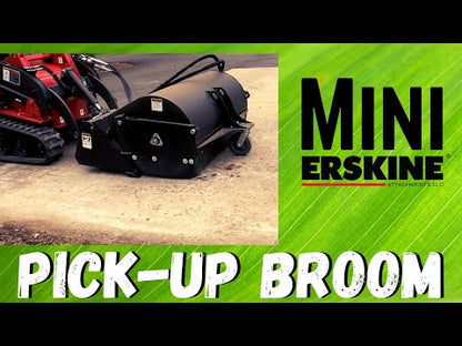 Erskine Mini Pick-Up Broom | 45” Working Width | 7-15 GPM Rated Flow | For Mini Skid Steer