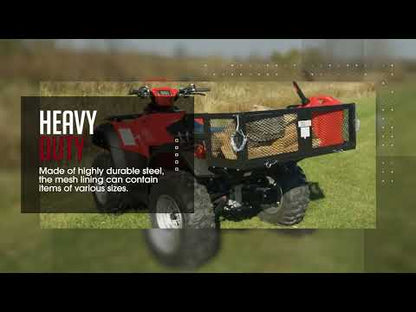 Black Widow Universal Steel ATV Rear Rack Drop Basket w/ Tailgate | Model ATVDB-TG-1205 | Size 41" x 14" | Horsepower 4 To 90+ HP | For ATV
