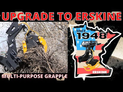 Erskine 3-Point Multi Purpose Grapple | Jaw Opening Width 48" & 60" Model | Hydraulic Pump Capacity 10 - 25 GPM | For Tractor