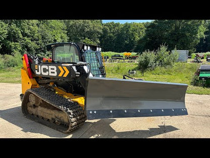 Titan Attachments Hydraulic Dozer Blade | 79″–92″ Width | 28° Hydraulic Angle | 497–559 lb | 10–25 GPM Flow | For Skid Steers