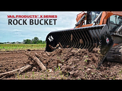 Vail Products 78" and 84" Rock/Skeleton Bucket | For Compact Track Loader