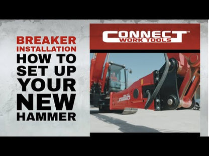 Connect Work Tools Hydraulic Breakers | Model CH Series (CH120 To CH205) | Diameter 3.35" To 7.87" | 8 To 50+ Tons | For Excavator