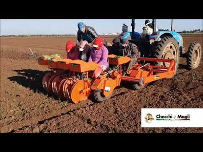 Checchi & Magli Transplanter Foxdrive R-14 | Inter-Plants Spacing 9-12 cm | 20-65 HP For Tractors