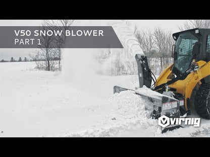 Virnig V50 Snow Blower | Models VBWB60, VBWB72 & VBWB84 | Widths 64" To 88" | Hydraulic Flow 16 To 25 GPM | For Skid Steer