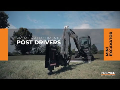 Premier PD500E Post Driver for Mini Excavators 5000-13000 lbs. Machines | 10-16 GPM