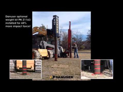 Danuser Hammer Hydraulic Post Driver Euro Front Loader Mount | Model EM40 | Width 27.5" | Oil Flow Range 12-30 GPM | For Skid-Steers