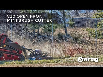 Virnig V20 Mini Skid Steer Open Front Rotary Brush Cutter | Models CBC42-O & CBC48-O | Widths 42" & 48" | Hydraulic Flow 11 To 18 GPM | For Mini Skid Steers