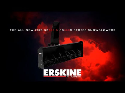 Erskine Hydraulic Snowblower SB-360 Series | 60", 72", 78" & 84" Width | Hydraulic Flow 26-38 GPM | For Skid Steer