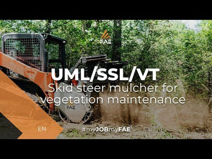 FAE | Forestry Mulcher With Bite Limiter Technology | Model DML/SSL/VT150 BL | Width 59" | Hydraulic Flow 12–30 GPM | For Skid Steers