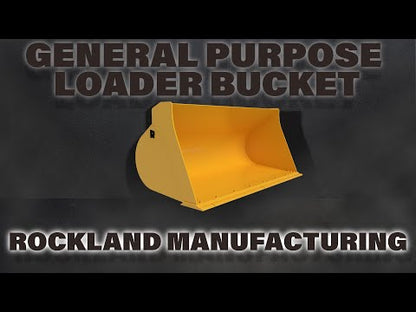 Rockland General Purpose Bucket | Sloped Bottom Design | Customizable Edges & Wear Protection | Straight Side-Cutters | For Loaders